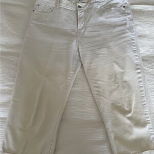NYDJ white 5 pocket style crop jeans. Size 16
